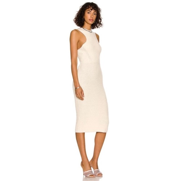 A.L.C. Caleb Cross Back Ivory Knit Midi Dress Size XS NWT - Picture 4 of 14